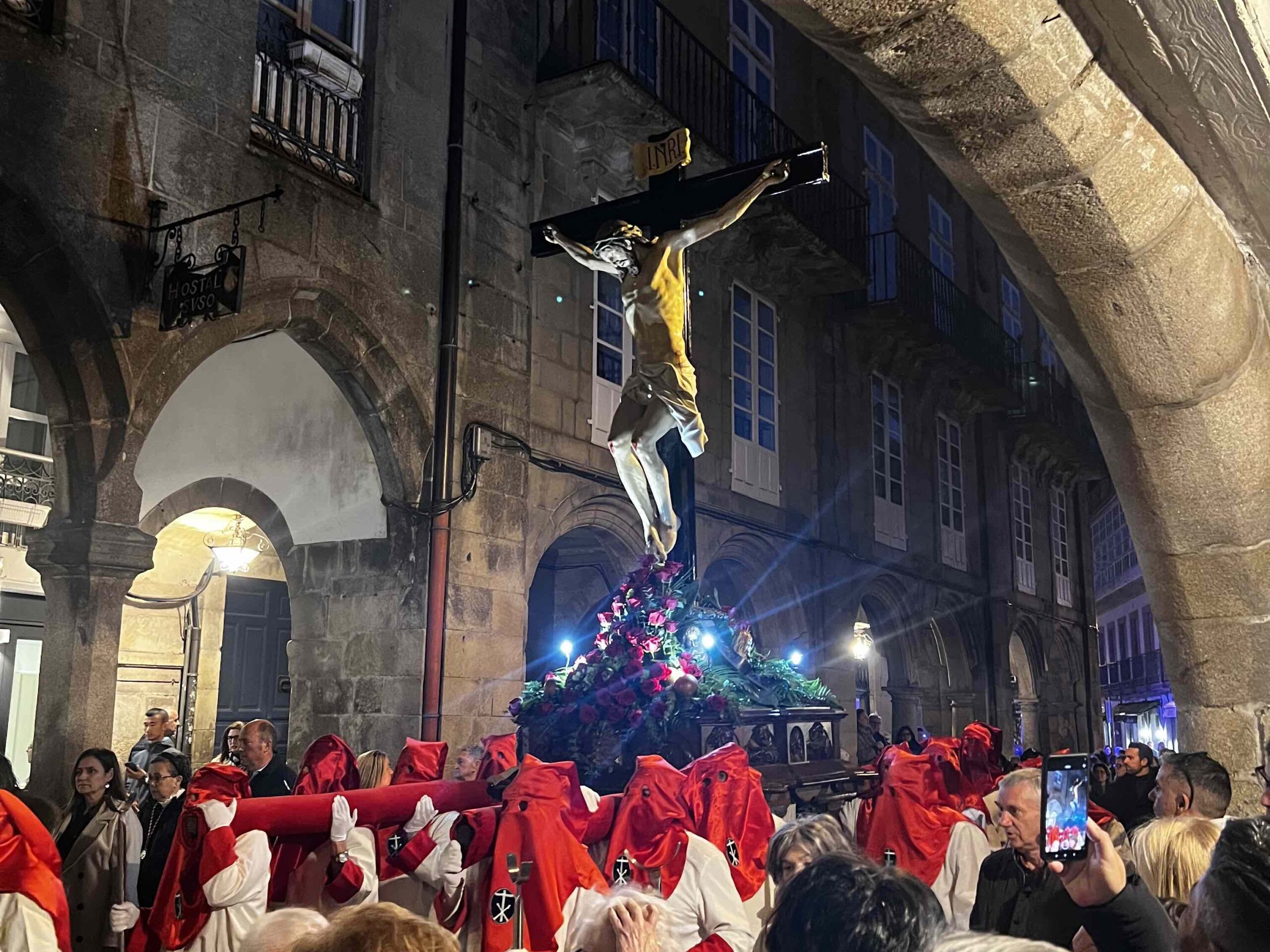 Procesión en la Rúa do Vilar de Santiago de Compostela